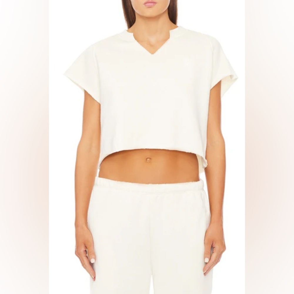 Eterne Terry Raglan Cutoff Top & Boyfriend Short